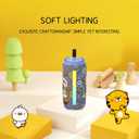 Portable Bluetooth Speaker with Lights, IPX5 Waterproof, Stereo Sound Loud, Small Wireless Speaker , TWS Pairing, BT5.320H Long Playtime, for Home/Party/Beach/ Outdoor, White Elephant Gifts (Blue)