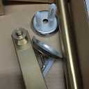 Brushed Gold Toilet Paper Holder Wall Mount, Bathroom Toilet Paper Holder for SUS 304 Stainless Steel, Double Post Pivoting Square Toilet Paper Roll Holder for Bathroom RV Paper Towels for TP