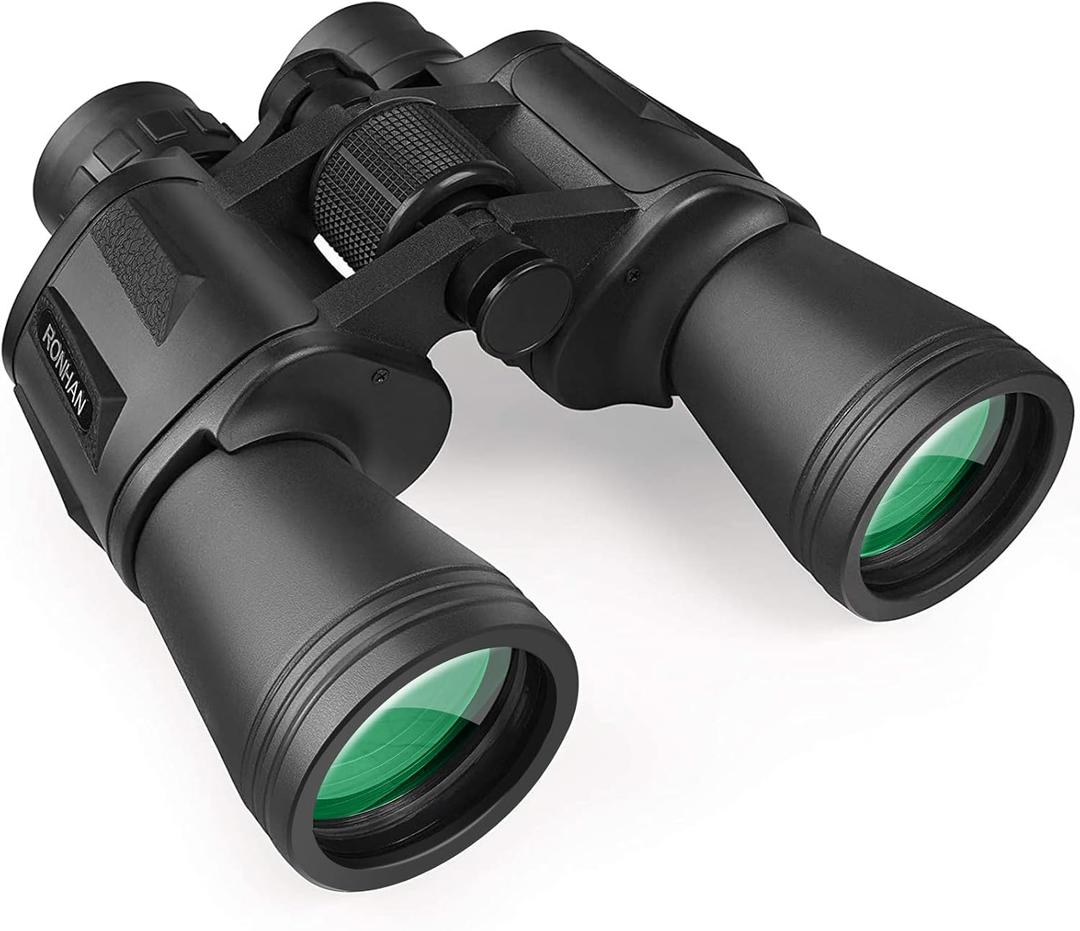 Binoculars for Adults High Powered, Military Compact HD Professional/Daily Waterproof 20x50 Binoculars for Bird Watching Travel Hunting Football Games Stargazing with Carrying Case & Strap (Black)