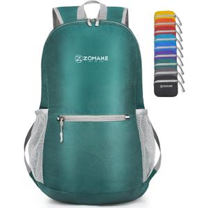 ZOMAKE Ultra Lightweight Hiking Backpack 20L, Packable Small Backpacks Water Resistant Daypack for Women Men, (Dark Green)