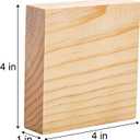 YOUEON 12 Pack Unfinished Wood Blocks for Art and Crafts, 4 X 4 X 1 Inch MDF Wood Board Wooden Square Blocks Craft Panels, Great for Crafts, Painting, DIY Projects, Carving, Engraving