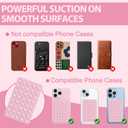 5 x 2 Pack Silicone Sticky Grip Holder for Cellphone, Silicone Suction Cup Phone Case Mount Double Sided, Hands-Free Phone Accessories Strong Grip Holder for Selfie and Video (Light Pink)