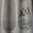 Juvale Mr & Mrs Champagne Flutes Set of 2-10 oz, 6 in, Clear Stemless Glass - Bridal Shower & Wedding Registry Gifts - Engagement Gift & Bride & Groom Glasses