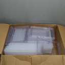 Storage Bins with Lids, 9 Pack Plastic Storage Containers with Magnetic Door, 19 Qt Stackable Clear Storage Box for Home, Office Organizing