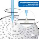 30pcs Shower Head Cleaner Tools, Shower Head Cleaning Brushes Multi-Sized Tiny Showerhead Cleaner Picks for Small Hole Anti-Clogging Cleaning Brush for Gap Nozzle Slot (Blue)