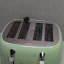 Mueller Retro Toaster 4 Slice with Extra Wide Slots Bagel, Defrost, and Cancel Function, 6 Browning Levels, Dual Independent Controls, Removable Crumb Tray and High Lift Levers, Sage Green