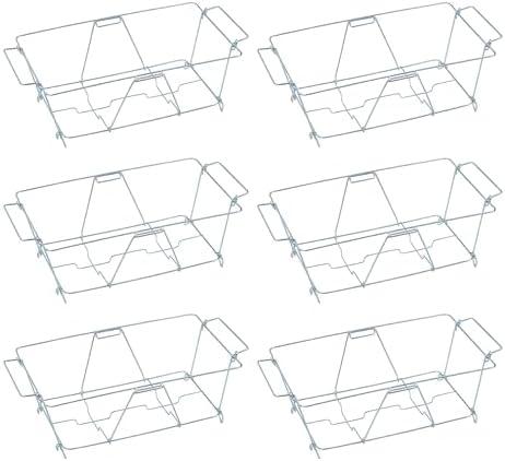 Sterno Chafing Dish Wire Rack - Folding Wire Racks for Food Warmer, Chafer Buffet Stand for Catering - Stand for Food Warmer, Holds Water & Food Pans - Pack of 6