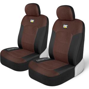 CAT MeshFlex Universal Front Seat Covers for Trucks, Cars, & SUV - Brown | Airbag Compatible Interior Protection for Trucks, Suv, and Cars (2) Front Seat Protectors Automotive and Truck Accessories