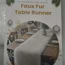 Faux Fur Table Runner, 11.8x23.6 Inch