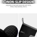 Mini Oven Mitts, Kitchen Oven Gloves Kitchen Mittens 500 Degrees Heat Resistant Baking Gloves, Non-Slip Silicone Surface with Hanging Loops Hot Gloves for Cooking, Baking, BBQ 1 Pair-Black