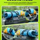 8-Pack Bungee Cords with Hooks & Carabiners - 24 Inch Bungee Rope (4 Hooks + 4 Carabiner Clips) - Heavy Duty Elastic Stretch Cords for Kayaking, Camping, Truck, Tarp, Gear Tie Down - Black