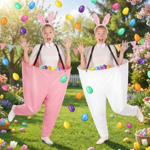 Vinsot Granny Pants Toss Game for Easter, Funny Yard Game for Adults, Outdoor Party Activity with Colorful Eggs
