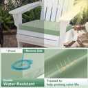Outdoor Chair Cushions Set of 6: Waterproof & Fade Resistant Seat Cushion for Patio Furniture - 18.5 x 16 x 2 Inch Chair Pads with Ties and Hidden Zipper - Patio Chair Cushion Replacement, Sage Green