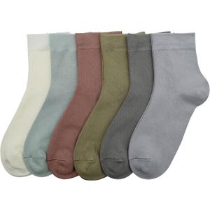 Women Thin Socks Rayon Bamboo Ankle Silky Quarter Anti Odor Casual Summer Socks 6 Pairs (8-11, Assorted 4)