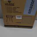 LUE BONA Pleated Vanity Stool, Velvet Upholstered Vanity Stool for Makeup Room, Round Mondern Stool for Vanity, Ottoman Footrest Stool with Metal Legs for Living Room, Bedroom, Light Gray