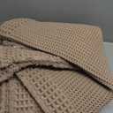 RESARE Waffle Bathroom Runner Rugs, Super Absorbent Bath Mat Non Slip Washable Quick Dry, Upgraded Ultra Soft Boho Bath Rugs with Tassels, Farmhouse Home Decor Accessories, 2'x6'(24"x72") Brown
