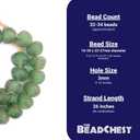 Jumbo Recycled Glass Beads, 2125mm African Sea Glass for Wall Hangings, Coffee Table Decor, Shelf Styling, and Home Accents (Light Green) The Bead Chest