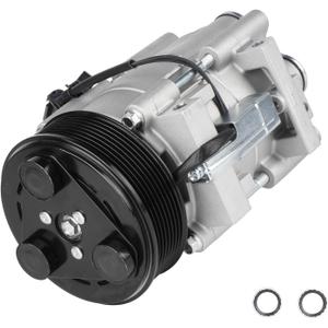A/C Compressor with Clutch Fits for Dodge Ram 2500 5.9L 2006-2009, 6.7L 2007-2009, for Ram 3500 5.9L 2006 2007, 6.7L 2007-2009, 1110902, 55111411AD