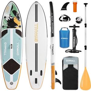 Paddle Board, Inflatable Stand Up SUP Paddle Boards for Adults & Youths of All Skill Levels, Wide & Non-Slip Deck Design Blow Up Paddleboards with Premium Accessories & Storage Bag