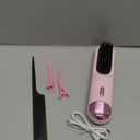 Go Brush Pro for Short Hair Hair Straightener Brush Cordless & Portable with 300M Negative Ions, 4 Temps Fast Heating, Game Day Ready Styling Tool for Watch Parties, Travel & Daily Use Nude Pink