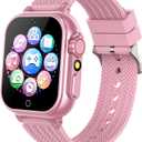 Kids Smart Watch for Girls with 32 Games Audiobook Learn Card HD Touchscreen Camera Music Player Pedometer Educational Toys Birthday Gift for Girls Ages 4-12 (Pink)