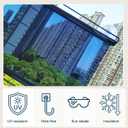 One Way Privacy Window Roller Shade, One-Way See Through Pull Down Mirrored Blackout, No-Drilling Thermal Insulating Daytime Roller Blind for Home Office(31.5x59.1in)