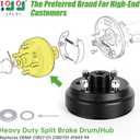 10L0L Golf Cart Brake Drum/Hub Assembly (Electric) for EZGO TXT Replaces OEM# 19186G1P