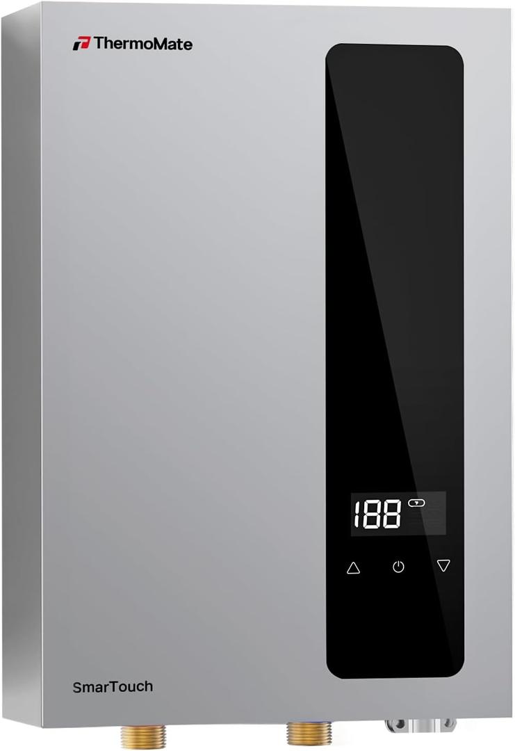14kW Tankless Water Heater Electric, ThermoMate 240 Volt Instant On-Demand Hot Water Heater with Touch Control, Max 3.4 GPM Self-Modulating, ETL Certified for Residential Indoor