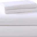 Laura Ashley - Flannel Sheets Twin Size, Anti-Pilling & Wrinkle Resistant Cotton, Touchably Soft for All-Season Comfort - Bed Sheets with Matching Pillowcase & Fitted Sheet (True White)