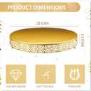 Wenqik 20 Inch Cake Stand Round Metal Cupcake Dessert Wedding Cake Stand Cookies Display Holder Fruit Food Serving Tray for Table Wedding Birthday Anniversary Party Decor (Gold)