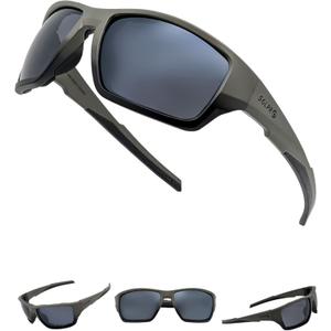 Polarized Riding Sunglasses Foam Padded Wraparound Fit Men Women Motorcycle Driving Running Cycling Fishing
