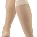 Truform Sheer Compression Stockings, 15-20 mmHg, Women's Knee High Length, 20 Denier, Nude, Large