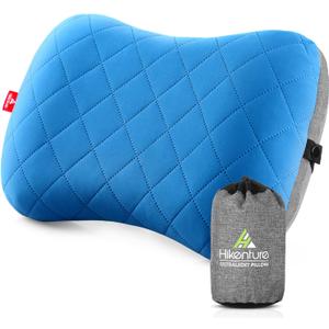 Hikenture Camping Pillow with Removable Cover - Ultralight Inflatable Pillow for Neck Lumbar Support - Upgrade Backpacking Pillow - Washable Travel Air Pillows for Camping, Hiking, Backpacking (Blue)