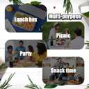 Double Compartment Condiment Container with Lid Double Compartment Snack Containers Double Compartment Snack Containers for to-go Sauce, Sampling, Travel Snack (Transparent 20PCS)