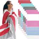 Peryiter 8 Pcs Cotton Turkish Beach Towels Bulk Oversized 39 x 71 in Quick Dry Sand Free Extra Large Turkish Towels for Bathroom Absorbent Light Travel Towel Bath Towel for Adult