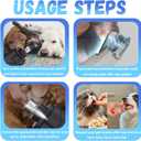 2-in-1 Cat Nail Clippers & Dog Nail Clippers Trimmers for Large Medium Small Dogs Cats Claw Trimmer Quick Sensor and Safety Guard USB Rechargeable with 2 LED Lights Dogs Nail Trimmer (XL, Orange 6th Generation)