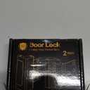 Home Security Door Lock, 2 Pack Childproof Door Reinforcement Lock with 3 Inch Stop Withstand 800 lbs for Top Front Inward Swinging Door, Upgrade Flip High Night Lock to Defend Your Home Kids (Silver)