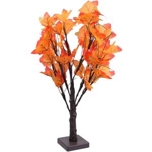 ARTIBETTER 24led Maple Leaf Table Lamp Non-Waterproof Christmas Decorative Light Warm Romantic Ideal for Home Office