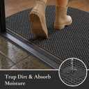 Dirt Trapper Door Mat 32" x 48", Non-Slip, Half Circle, Dark Grey
