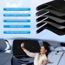 Fit for Tesla Model Y Juniper 2025 2026 Car Window Shades with Suction Cups (No Falling), 8pcs Privacy Sun Shade Set for Front Windshield Side and Rear Windows, Full Window Covers for Camping Napping