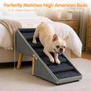 Wooden Dog Stairs for Bed - 2-in-1 Converts to Ramp & Nightstand