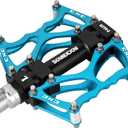 ROCKBROS Mountain Bike Pedals MTB Pedals CNC Non-Slip Lightweight Aluminum Alloy Bicycle Pedals Sealed Bearings Bicycle Platform Pedals 9/16" BMX Road Bike Pedal