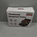 EDMUED Fireproof Document Box with Combination Lock, Fireproof Water Resistant Hard Case Safe Box for Important Documents Certificates Laptop Passports