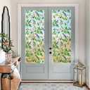 Coavas Privacy Window Film - Forsted Glass Window Film Decorative Static Cling Non-Adhesive UV Blocking Window Cover for Home Office Door, Pure, 17.5 x 78.7 Inches