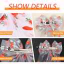 Cute Carrot Hair Clips Easter Bows Clips Large Mesh Bow Spring Clip Carrot Hair Pins Bowknot Women Girl Hair Accessories for Easter Party Festival Supplies(05)