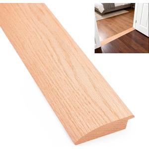 3.5"W 36" L Solid FAS1 Red Oak Floor Transition Strip, 3/4" Overlap Threshold for Doorways, Reduces Height Differences Between Carpet Tile Wood Vinyl Laminate Flooring (Unfinished), 3/4" Overlap-3.5"W-36"L-1pcs