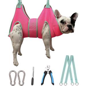 Kkiimatt Dog Grooming Hammock, Medium Hanging Harness Holder Hanger for Nail Clipping,Nail Trimming Hammock,Dog Sling Restraint with Thick Fabric Neck Support for Claw Care