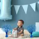 Crowye 3 Pieces Metallic Foil Spray Centerpiece Birthday Table Decoration Star Burst Centerpieces Graduation Table Decor for Birthday 2026 Party Holiday(Blue)