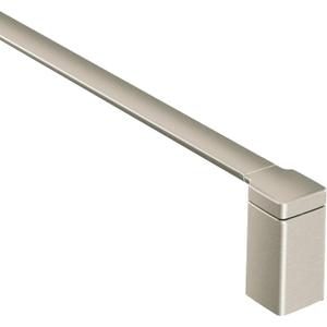 Moen YB8824BN 90 Degree Modern 24-Inch Bathroom Single Towel Bar, Brushed nickel