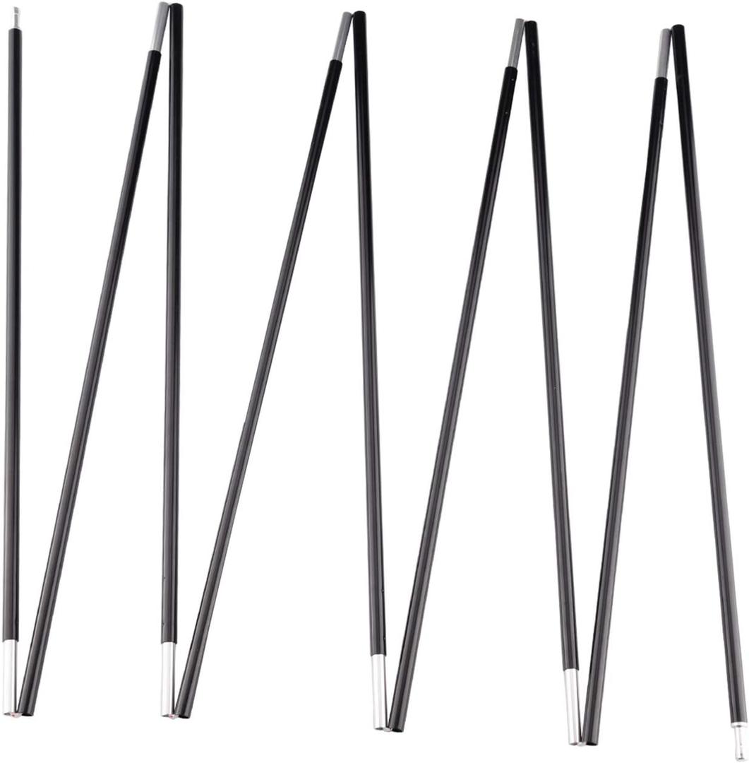 Aluminum Tent Poles Replacement, Black Pre-Assembled Tent Pole, 7001 T6 Heated Camping Tent Rod